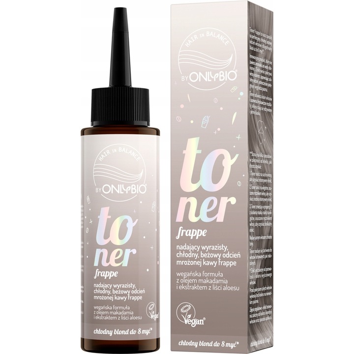 Toner pentru par Frappe, Onlybio, 100 ml, nu contine amoniac, vegan