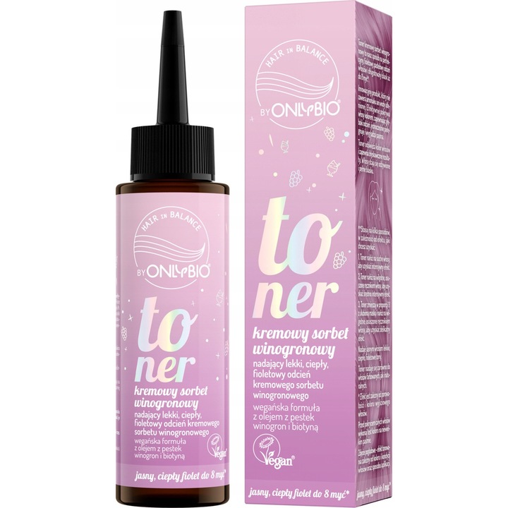 Toner de par OnlyBio, 100 ml, violet pastel, vegan