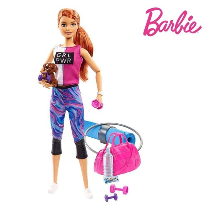 Papusa Barbie Fitness cu Accesorii – Girl Power, Mattel, 33 cm