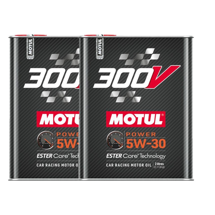 Pachet 4 litri ulei Motul 300V Power 5W30 – Performanta de top pentru competitii si tuning auto