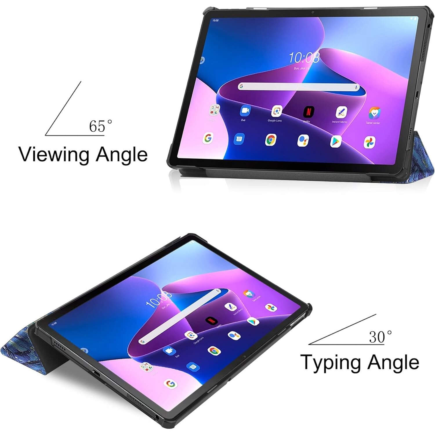Husa de protectie pentru Lenovo Tab M8 Gen 4(TB-300FU/TB-300XU), 2023, Sigloo, 8", Abstract