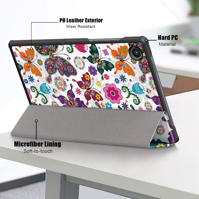 Husa de protectie pentru Lenovo Tab M8 Gen 4(TB-300FU/TB-300XU), 2023, Sigloo, 8", Fluturi