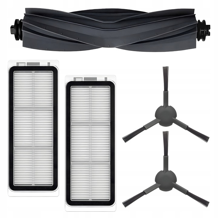 Set accesorii aspirator, OEM, filtre si perii, 1 perie principala, 2 filtre HEPA, 2 perii laterale, Multicolor, setul include: 1x perie principala, 2x filtre HEPA, 2x perii laterale, material: TPR, nailon, flexibil, curatare eficienta, usor de instalat