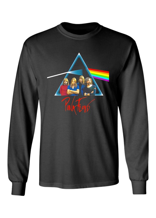 Hosszú ujjú póló, Pink Floyd, Prisma, Fekete