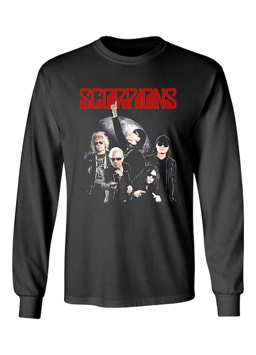 Hosszú ujjú póló, Scorpions, Fekete