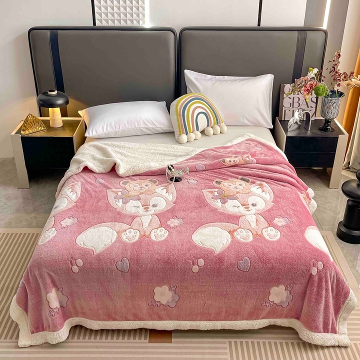 Пухкаво одеяло Cocolino с одеяло от изкуствена кожа 200x230см - PBJ 11