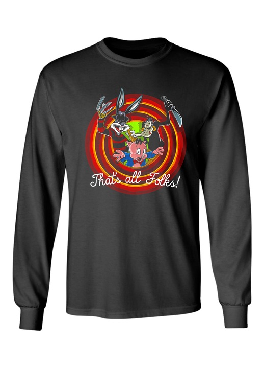 Hosszú ujjú póló, That's all folks, Fekete