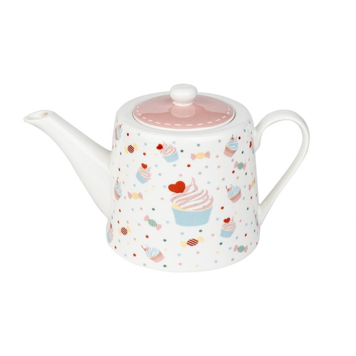 Ceainic Infusor Florina Muffy, portelan, 1.2 litri