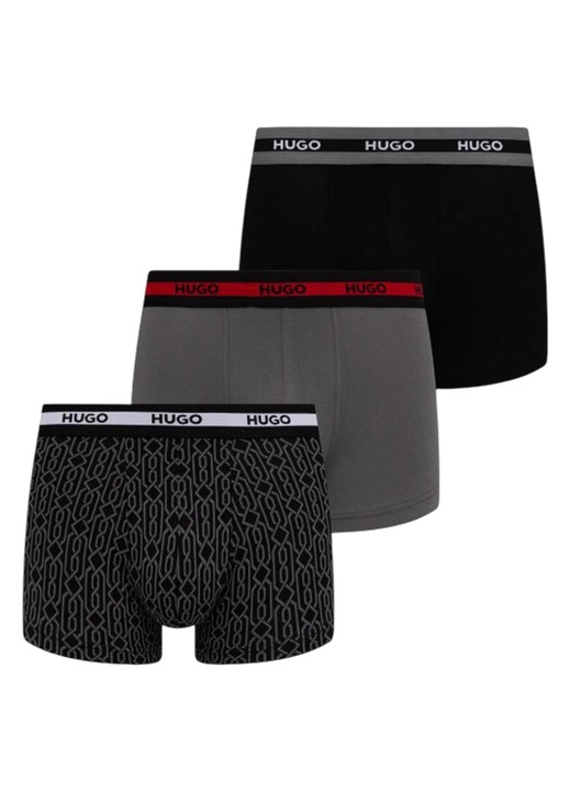 Boxeri barbati 50545668 960, HUGO, Negru/Gri, 3 buc
