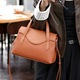 Дамска чанта от естествена кожа, Lucmark, ефективно разпределение, елегантен дизайн, универсална, регулируеми и свалящи се презрамки, размери 25.5 x 11 x 17 см, цвят – кафяв
