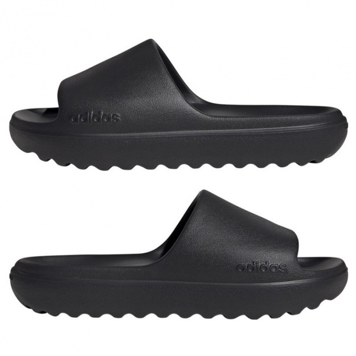 Slapi Adidas, negru, material sintetic, pentru barbati si femei, 42 EU