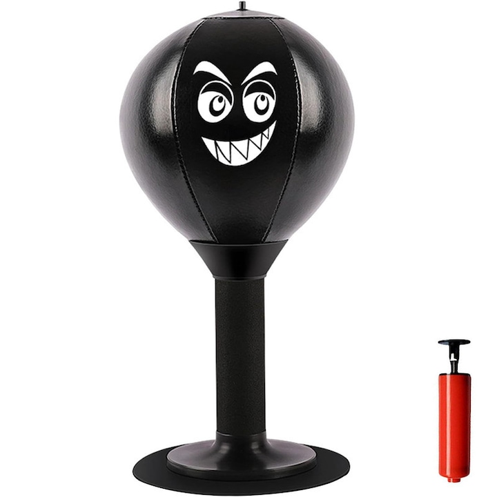 Настолна боксова круша Joyoy®, със смукателна чашка, издръжлива, черна, за офис и дом