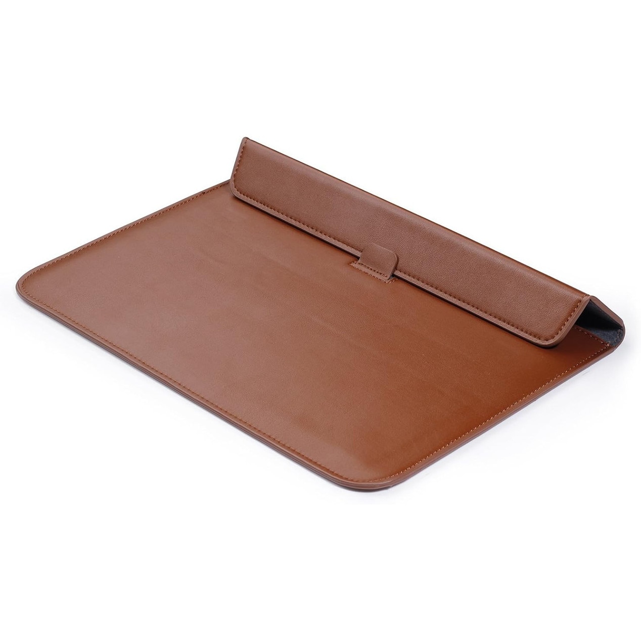 Husa pentru laptop 13.3", Joyoy®, piele impermeabila, design ultra-subtire, maro, cu suport, include geanta accesorii