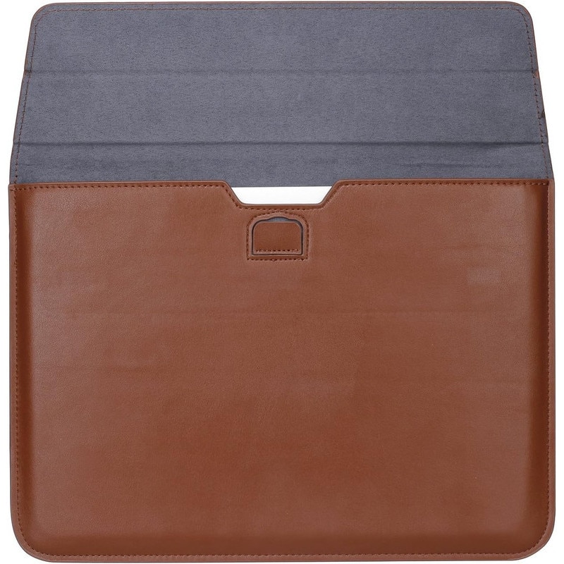Husa pentru laptop 13.3", Joyoy®, piele impermeabila, design ultra-subtire, maro, cu suport, include geanta accesorii