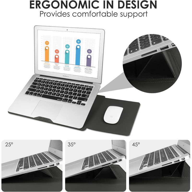 Husa laptop Joyoy®, 13-14 inch, negru, 25x34cm, rezistenta la apa, multifunctionala