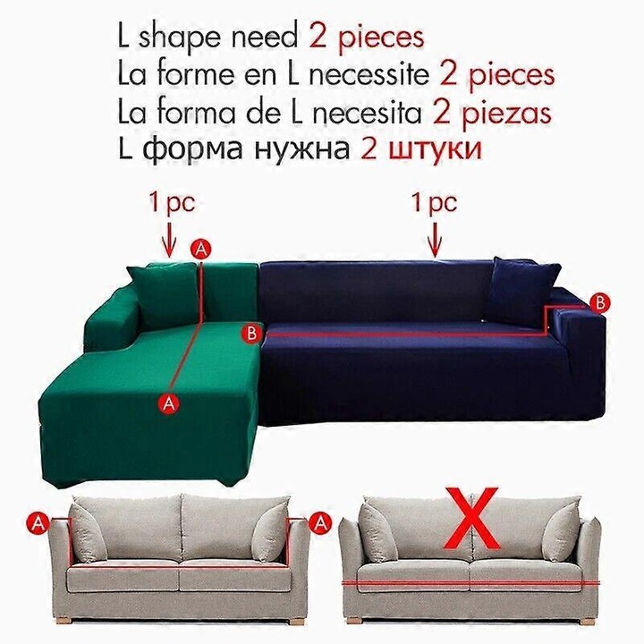 Cuvertura pentru canapea, bej, 1 loc, 90x140cm, set pentru canapea in colt