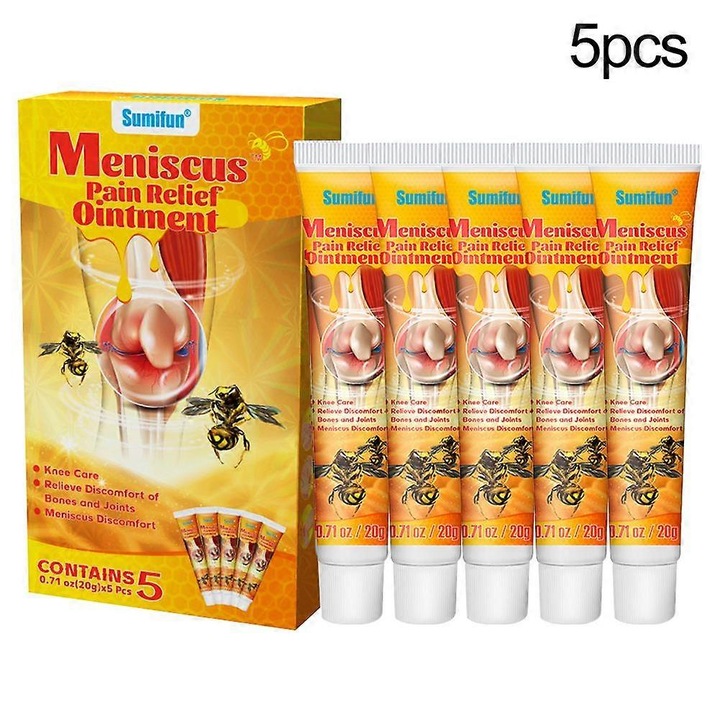 5 db-os krémkészlet ízületi fájdalmakra, Sumifun, természetes méhméreg formula, könnyen felszívódó, olajmentes