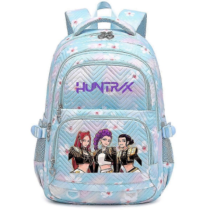 Ghiozdan KPop Demon Hunters, unisex, 15 inch, albastru