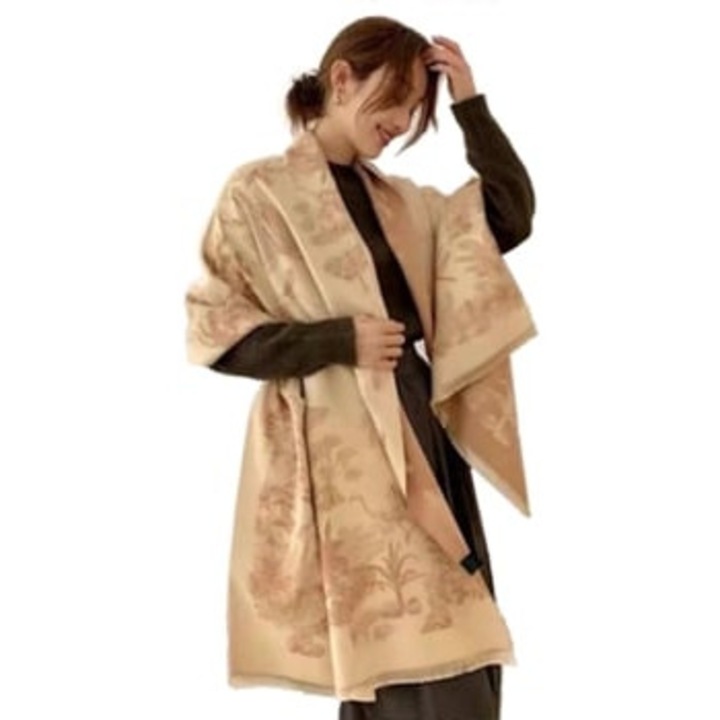 Sal dama Giecy, floral, lana, o singura marime