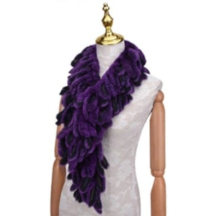 Esarfa dama Giecy, sintetica, cu franjuri, multicolor, o marime