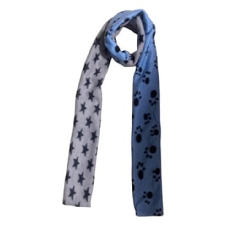 Esarfa infinity pentru femei, imprimeu cu labute, lana, dimensiune unica