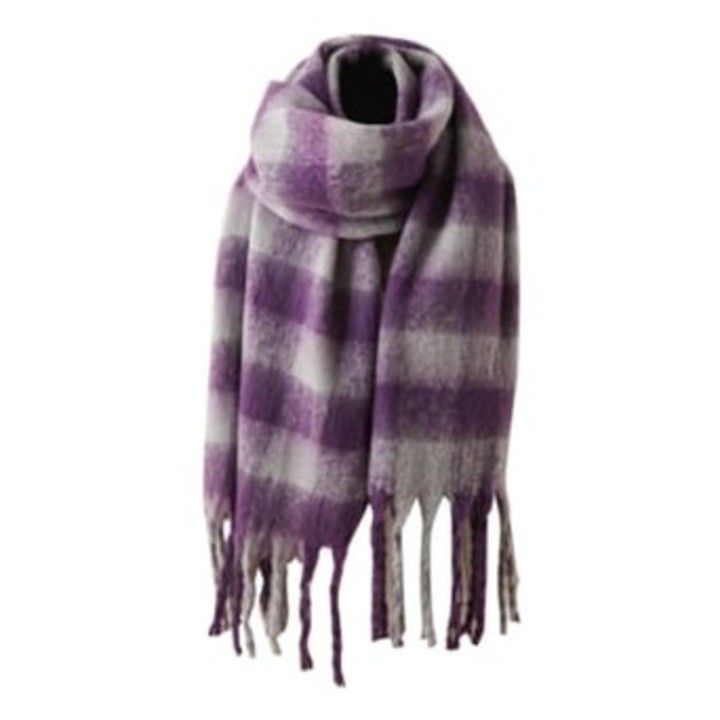 Esarfa dama Giecy, groasa, calduroasa, detalii cu lattice, unic size