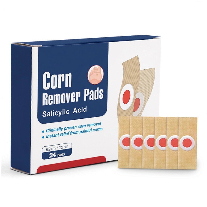 Set 24 plasturi pentru indepartarea bataturilor de pe picioare, calusuri, autocolante, confortabile