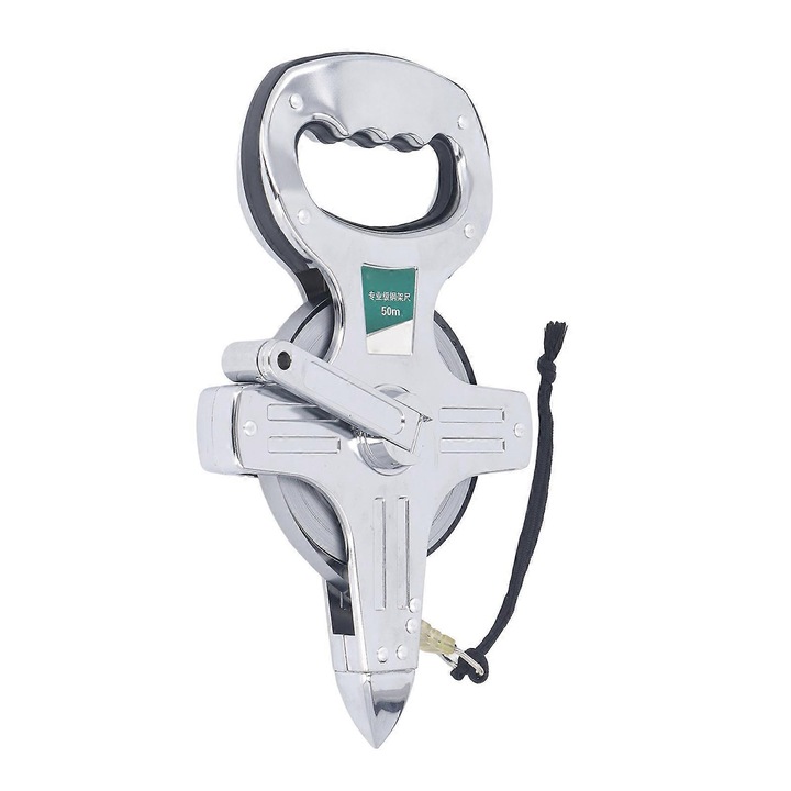 Ruleta de masurat 50m, design din otel, maner ergonomic, utilizare industriala