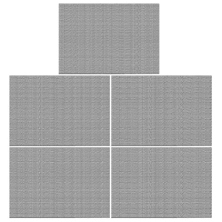 Set 5 bucati pad-uri plasa pentru drenaj, alb/negru/gri, 20x30cm