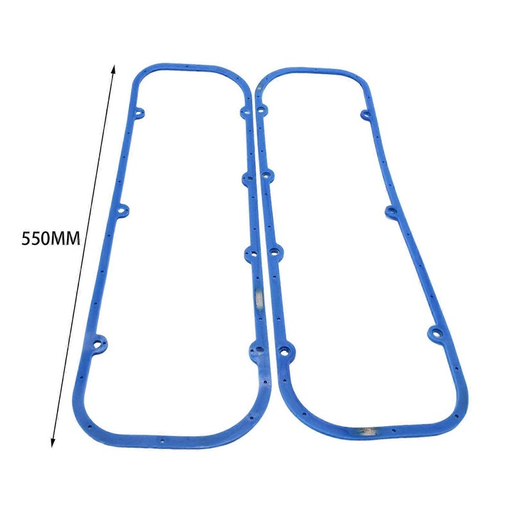 Set 2 bucati garnituri capac supapa, pentru motoare Chevy big block 396 427 454 502, cauciuc albastru, 550mm
