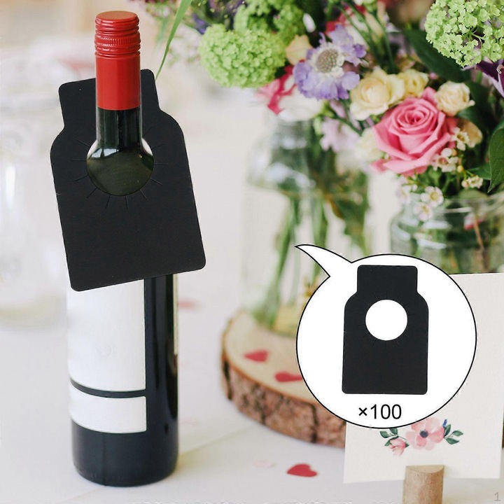 Set de 100 etichete autoadezive pentru sticle, brun, 5.7cmx8.9cm