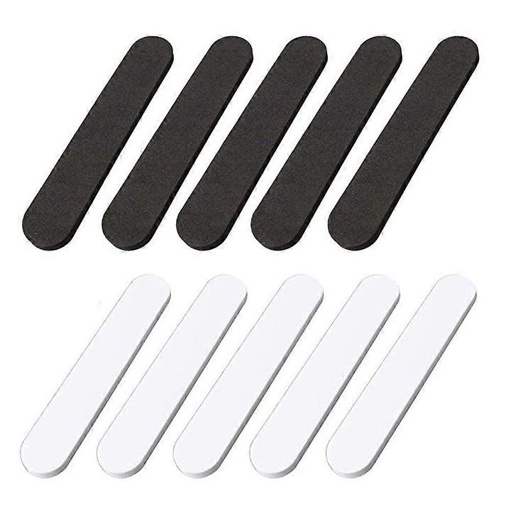 Set 10 ajustori de dimensiune pentru palarii din spuma EVA, alb/negru, 110x20x5mm