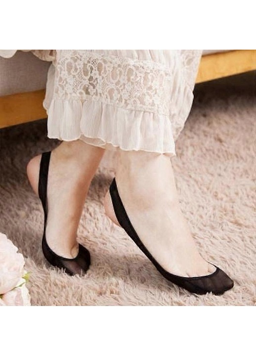 Sosete dama, 1 pereche, design invizibil, silicon antiderapant, pentru pantofi cu toc