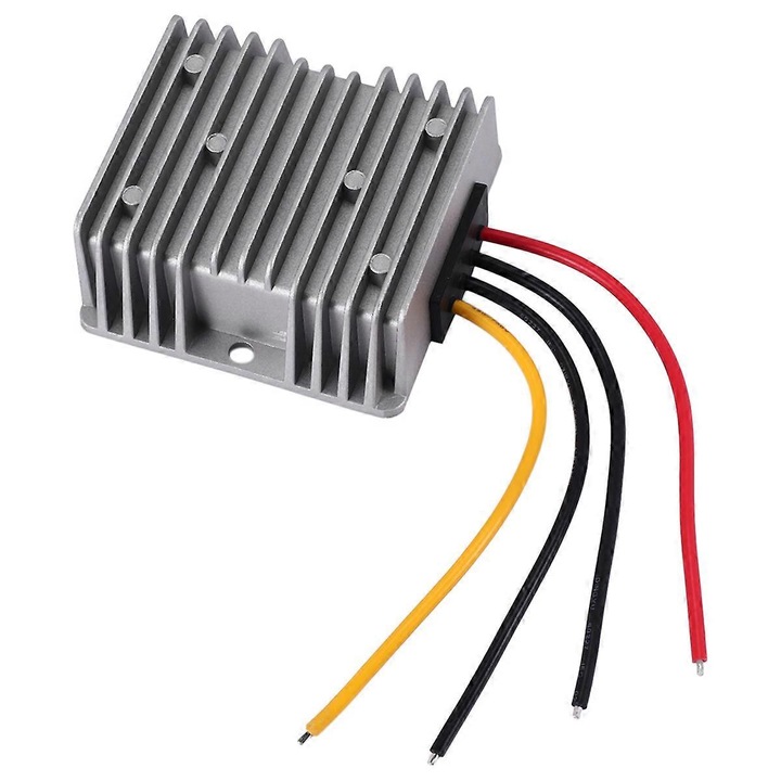 Convertor DC-DC 48V la 24V, 20A, IP68, 74x74x32mm, gri
