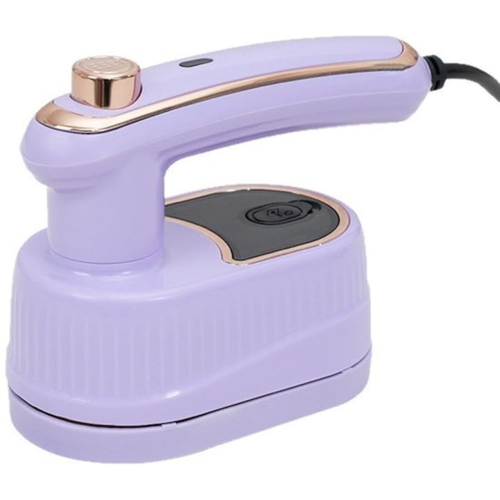 Aparat de calcat cu abur portabil K0443-emagCJ-46026, 1000W, incalzire 15s, 150°C, abur continuu 16 g/min, rezervor 100 ml, pliabil, mov
