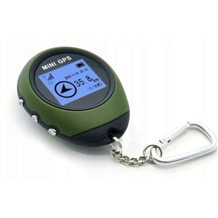 Localizator GPS Mini, 490 mAh, 16 puncte de salvare, Verde