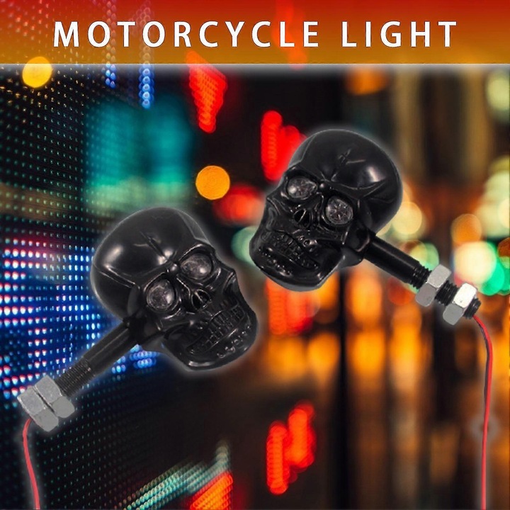 Set semnalizatoare moto, galbene, 6cm x 4.2cm x 10cm