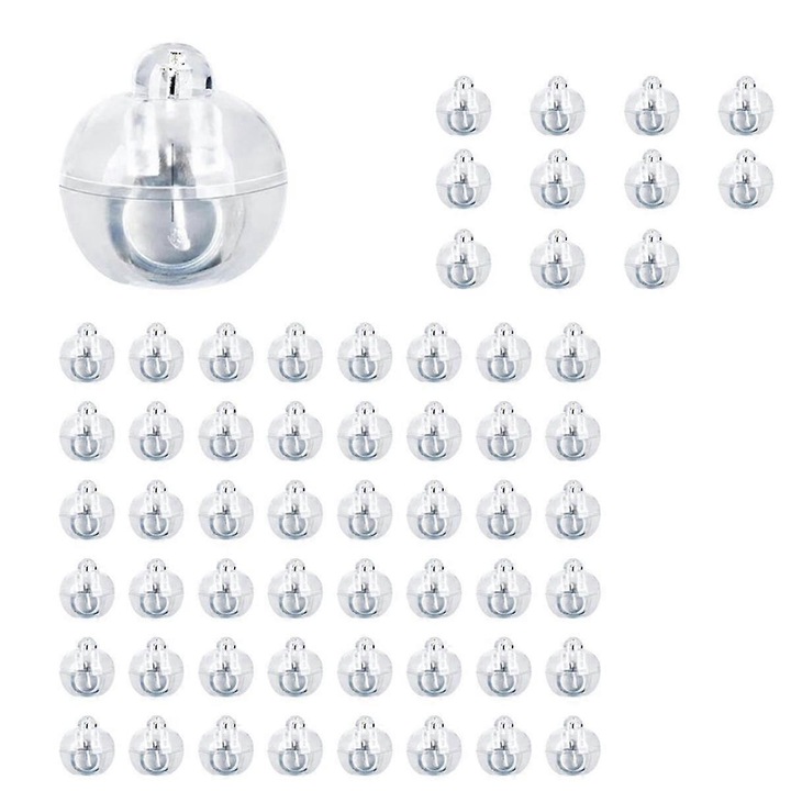 60 db Mini Lumini LED készlet, átlátszó fehér, 1,4 cm