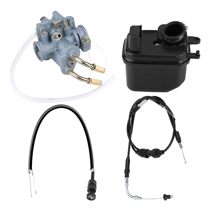 Kit carburator compatibil cu Yamaha Y ZINGER PW 50, cu filtru de aer, cablu acceleratie si cablu de choke, 21x23x29mm