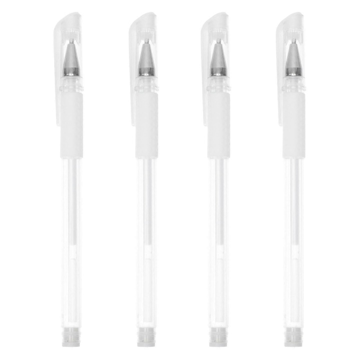 Set 4 Markere pentru Tatuaj, Alb, 15x1.5cm