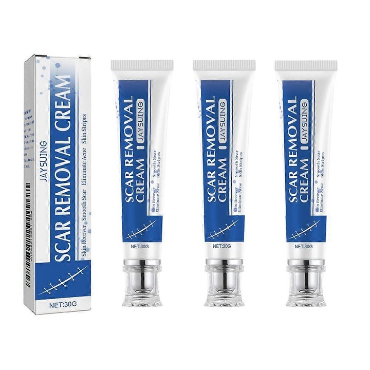 Crema pentru cicatrici, 30g, efect de estompare, textura non-grasa, set de 3 bucati
