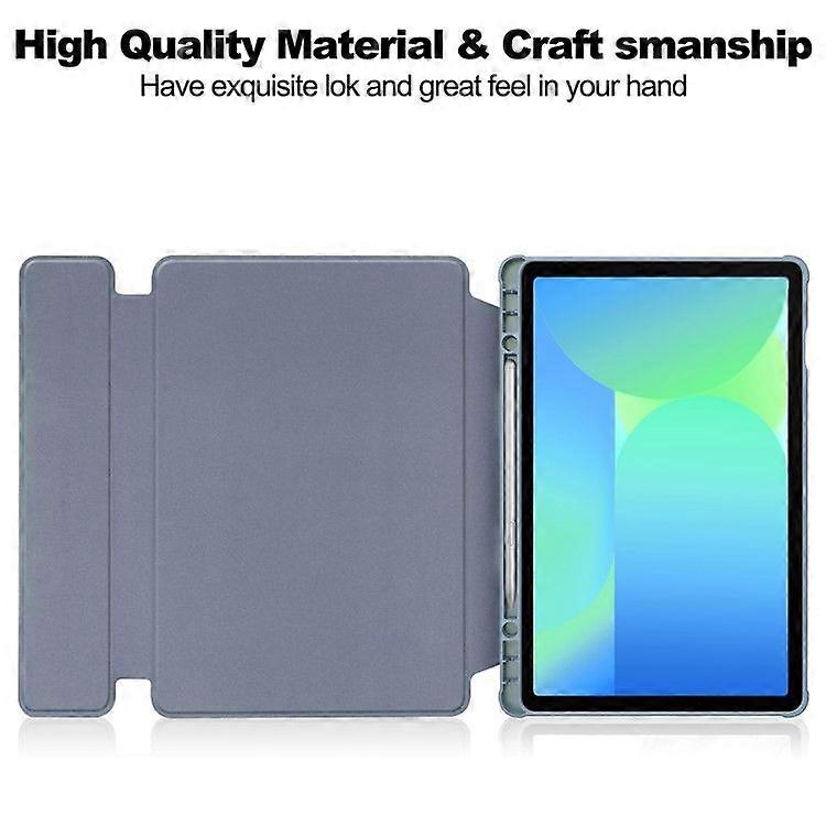 Husa tableta 360° rotativa din PU si acrilic, protectie colturi, violet, pentru Galaxy Tab S9 FE/S10 FE