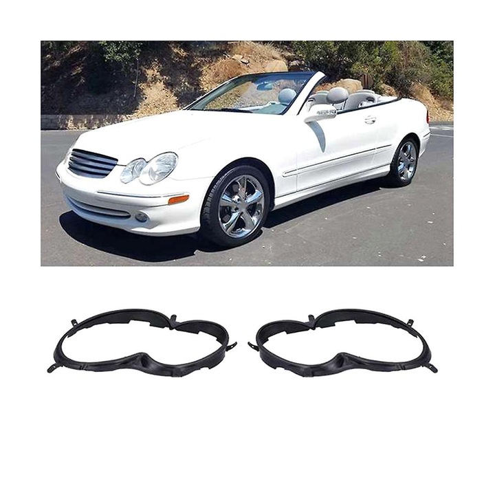 Set 2 bucati garnitura far pentru W209 CLK 2003-2009, negru, din cauciuc
