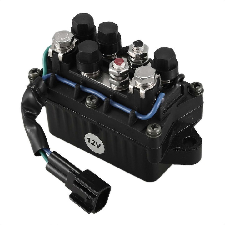 Releu 63P-81950-00-00 pentru motoare de ambarcatiuni 4 timpi, 12V, negru, plastic
