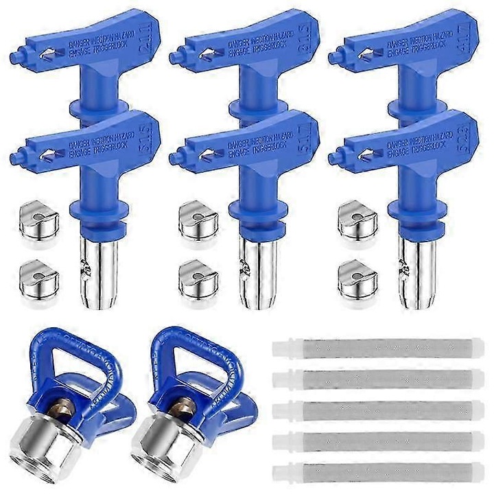 Set 6 duze vopsire, 2 suporturi duze, 5 filtre, albastru/silver
