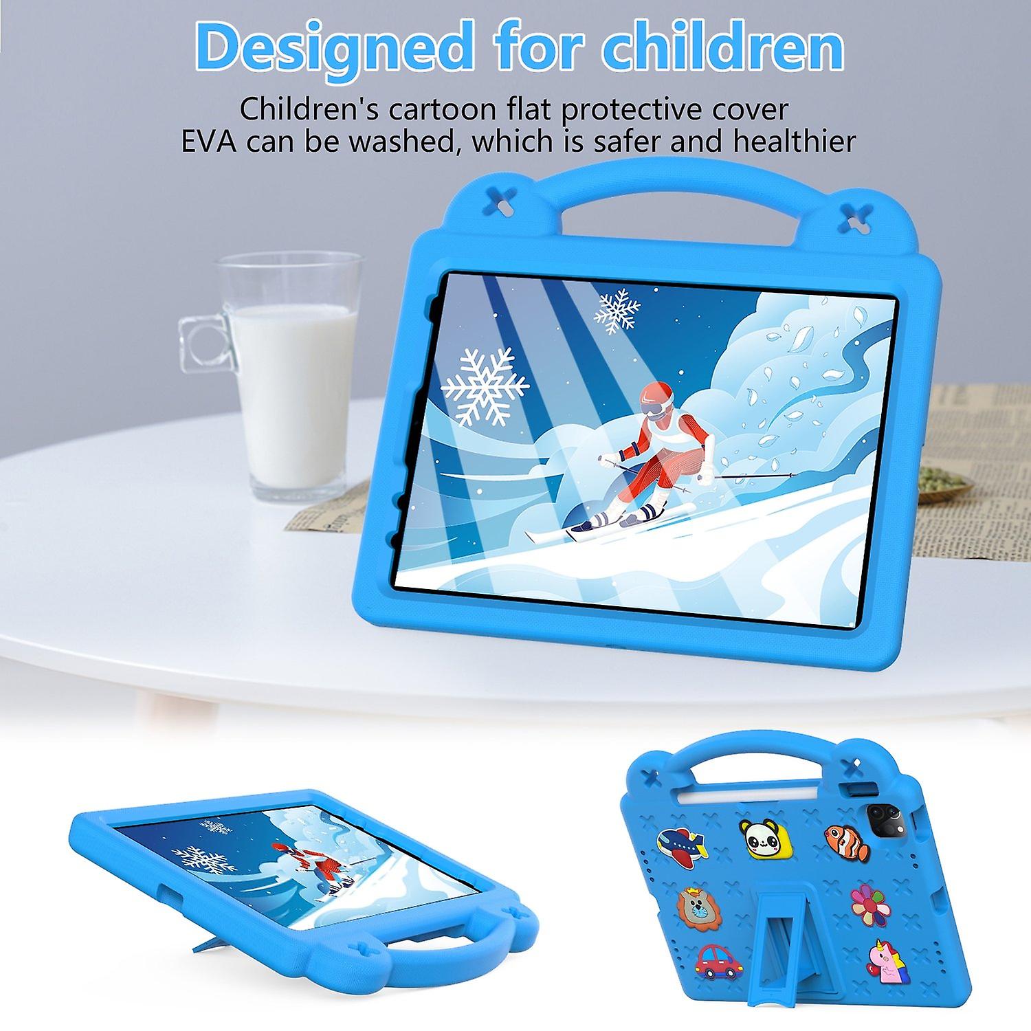 Husa tableta EVA cu suport pentru copii, albastra, 11 inch