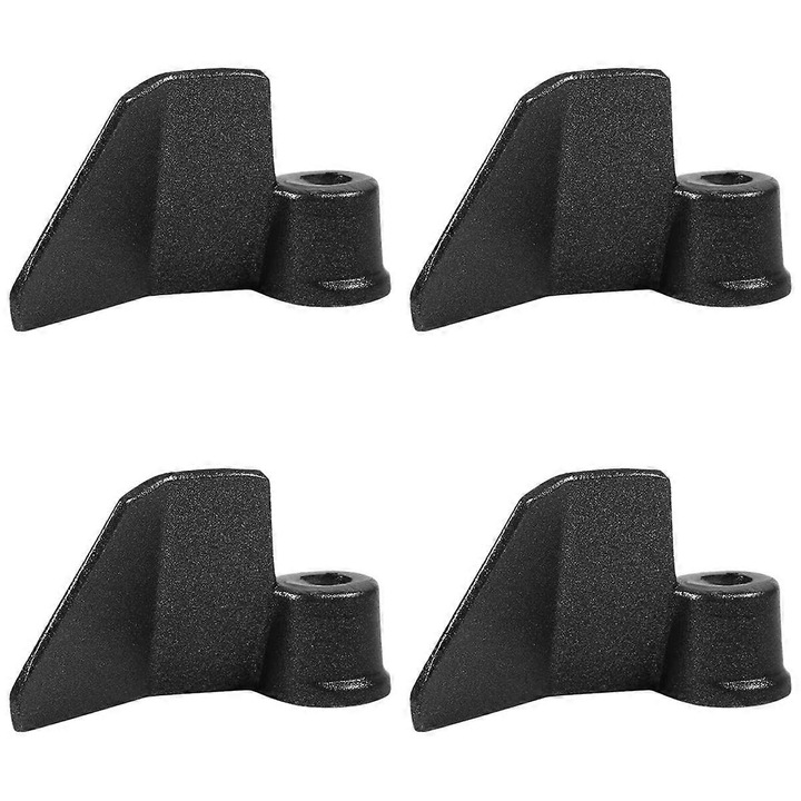 Set 4 Padele pentru Masina de Paine, Otel Carbon, Negru, 6.6x1.8x3.9cm