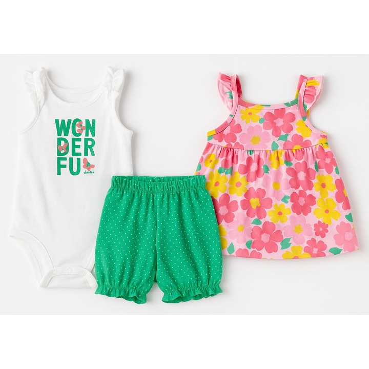 Compleu Carter's 3 piese bumbac fete 9 luni