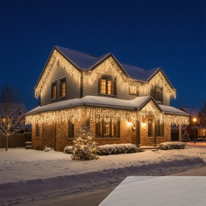 Instalatie luminoasa de Craciun VarioShop, 500 LED-uri alb cald, 22.5m, IP44