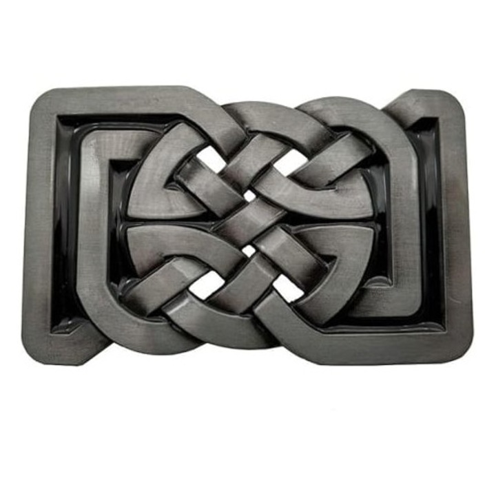 Férfi öv téglalap alakú csattal, kelta csomó, ajándékszett barátoknak és családtagoknak